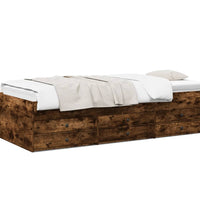 Tagesbett mit Schubladen ohne Matratze Räuchereiche 90x200 cm
