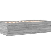 Tagesbett mit Schubladen ohne Matratze Grau Sonoma 90x200 cm