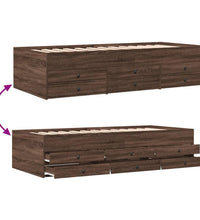 Tagesbett mit Schubladen ohne Matratze 90x200 cm