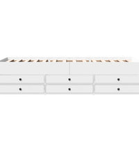 Tagesbett mit Schubladen ohne Matratze Weiß 90x190 cm