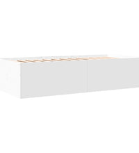 Tagesbett mit Schubladen ohne Matratze Weiß 90x190 cm
