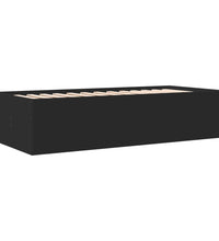 Tagesbett mit Schubladen ohne Matratze Schwarz 90x190 cm