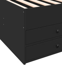 Tagesbett mit Schubladen ohne Matratze Schwarz 90x190 cm