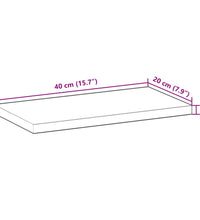 Schweberegale 2 Stk. 40x20x2 cm Massivholz Akazie Unbehandelt