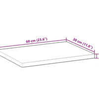 Schweberegal 60x30x2 cm Massivholz Akazie Unbehandelt