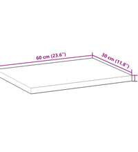 Schweberegale 2 Stk. 60x30x2 cm Massivholz Akazie Unbehandelt