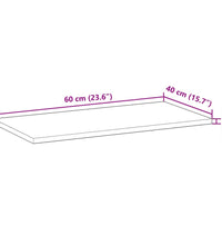 Schweberegale 4 Stk. 60x40x2 cm Massivholz Akazie Unbehandelt