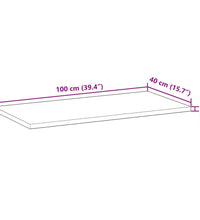 Schweberegale 2 Stk. 100x40x2 cm Massivholz Akazie Unbehandelt