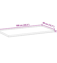 Schweberegale 3 Stk. 100x40x2 cm Massivholz Akazie Unbehandelt