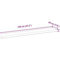 Schweberegale 2 Stk. 120x20x4 cm Massivholz Akazie Unbehandelt