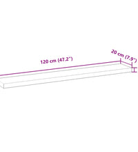 Schweberegale 3 Stk. 120x20x4 cm Massivholz Akazie Unbehandelt