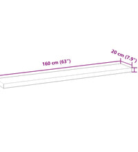 Schweberegale 3 Stk. 160x20x4 cm Massivholz Akazie Unbehandelt