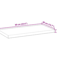 Schweberegale 2 Stk. 60x40x4 cm Massivholz Akazie Unbehandelt