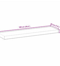 Schweberegale 4 Stk. 100x20x4 cm Massivholz Akazie Ölbehandelt