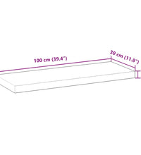 Schweberegale 3 Stk. 100x30x4 cm Massivholz Akazie Ölbehandelt