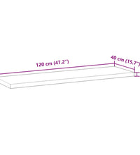 Schweberegal 120x40x4 cm Massivholz Akazie Ölbehandelt