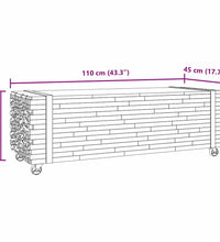 Couchtisch 110x45x35 cm Massivholz Teak