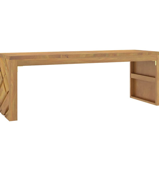 Couchtisch 110x35x38 cm Massivholz Teak