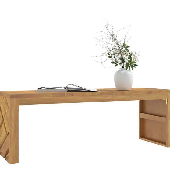 Couchtisch 110x35x38 cm Massivholz Teak