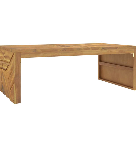 Couchtisch 110x60x38 cm Massivholz Teak