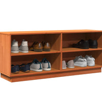 Schuhschrank Wachsbraun 110x34x45 cm Massivholz Kiefer