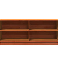 Schuhschrank Wachsbraun 110x34x45 cm Massivholz Kiefer