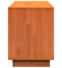 Schuhschrank Wachsbraun 110x34x45 cm Massivholz Kiefer