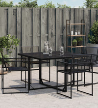 Gartenstühle 4 Stk. Schwarz Poly Rattan