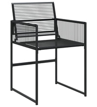 Gartenstühle 4 Stk. Schwarz Poly Rattan