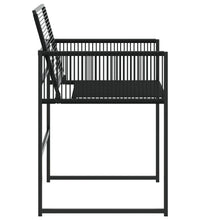 Gartenstühle 4 Stk. Schwarz Poly Rattan