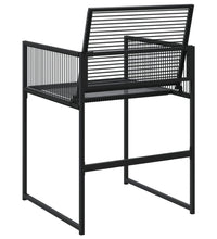 Gartenstühle 4 Stk. Schwarz Poly Rattan