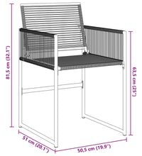 Gartenstühle 4 Stk. Schwarz Poly Rattan