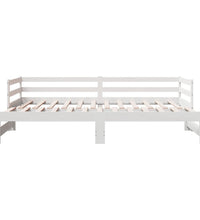 Tagesbett Ausziehbar Weiß 90x200 cm Massivholz Kiefer