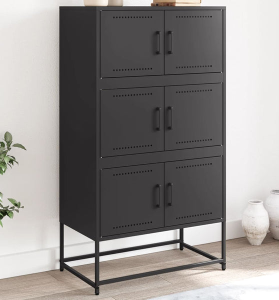 Sideboard Schwarz 68,5x38,5x123,5 cm Stahl