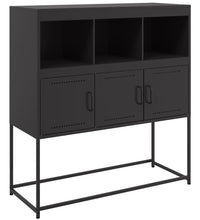 Sideboard Schwarz 100,5x39x107 cm Kaltgewalzter Stahl