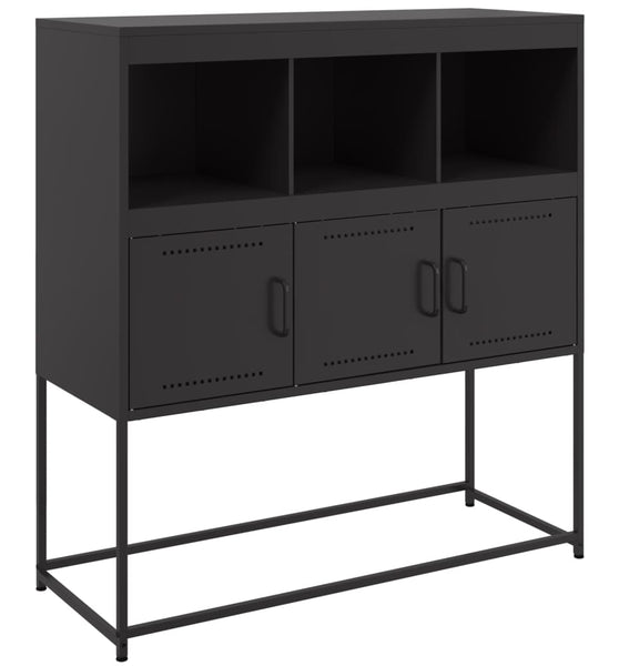 Sideboard Schwarz 100,5x39x107 cm Kaltgewalzter Stahl