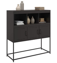 Sideboard Schwarz 100,5x39x107 cm Kaltgewalzter Stahl