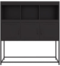 Sideboard Schwarz 100,5x39x107 cm Kaltgewalzter Stahl