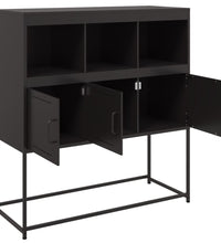 Sideboard Schwarz 100,5x39x107 cm Kaltgewalzter Stahl