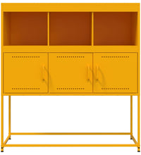 Sideboard Senfgelb 100,5x39x107 cm Kaltgewalzter Stahl