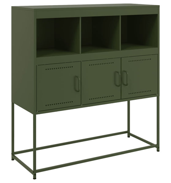 Sideboard Olivgrün 100,5x39x107 cm Stahl