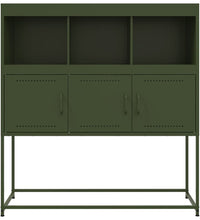 Sideboard Olivgrün 100,5x39x107 cm Stahl