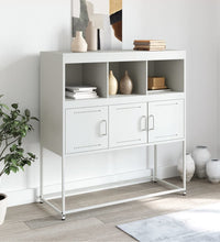 Sideboard Weiß 100,5x39x107 cm Stahl