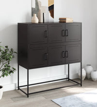 Sideboard Schwarz 100,5x39x107 cm Stahl