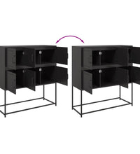 Sideboard Schwarz 100,5x39x107 cm Stahl