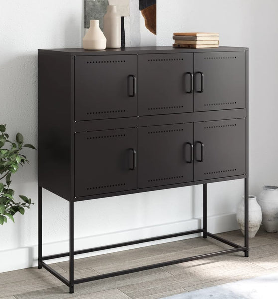 Sideboard Schwarz 100,5x39x107 cm Stahl