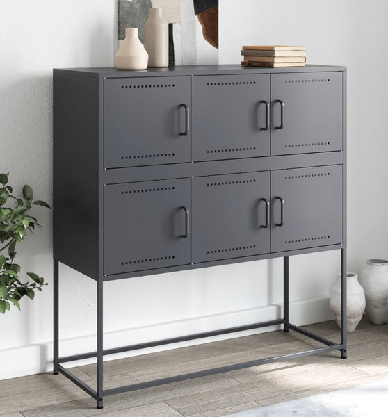 Sideboard Anthrazit 100,5x39x107 cm Kaltgewalzter Stahl