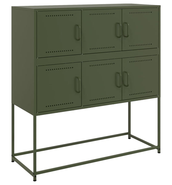 Sideboard Olivgrün 100,5x39x107 cm Stahl