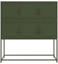 Sideboard Olivgrün 100,5x39x107 cm Stahl