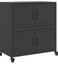 Sideboard Schwarz 68,5x39x72 cm Kaltgewalzter Stahl